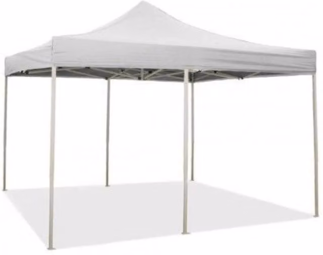 Gazebo richiudibile pieghevole 3 X 6 Bianco ricoperto in PVC impermeabile