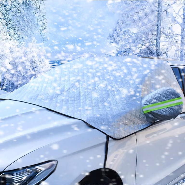 Copertura per parabrezza auto, modello invernale, per SUV, con copertura per specchietti, pieghevole, dimensioni 235 cm x 135 cm