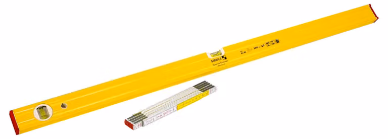 Kit di accessori modello 80 AS, lunghezza 100 cm, con metro pieghevole da 2 metri, modello 617 - STABILA - 20280