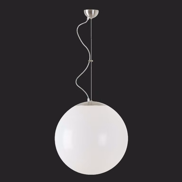 OSMONT ISI64253 ISIS L4 PM apparecchio a sospensione in plastica acciaio inox spazzolato / bianco IP40 3000 K 41W LED combinazione di emergenza 3 h