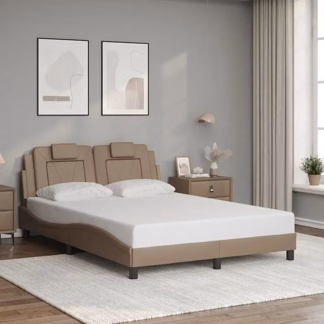 Giroletto Viana senza Materasso-Struttura Letto Cappuccino 120x200 cm in Similpelle