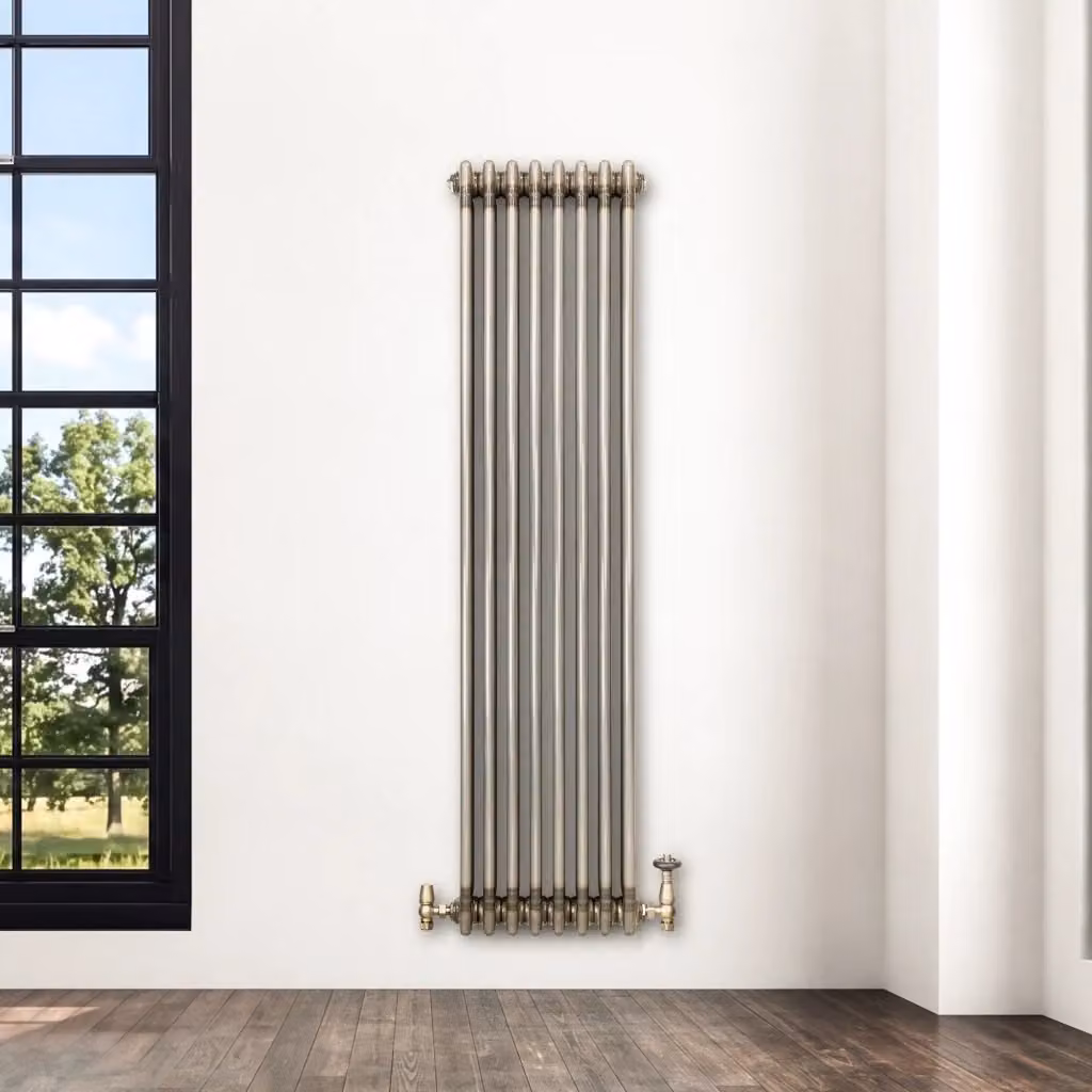 Radiatore verticale a 3 colonne Monstershop in acciaio color argento H: 150 cm, L: 38 cm – 2