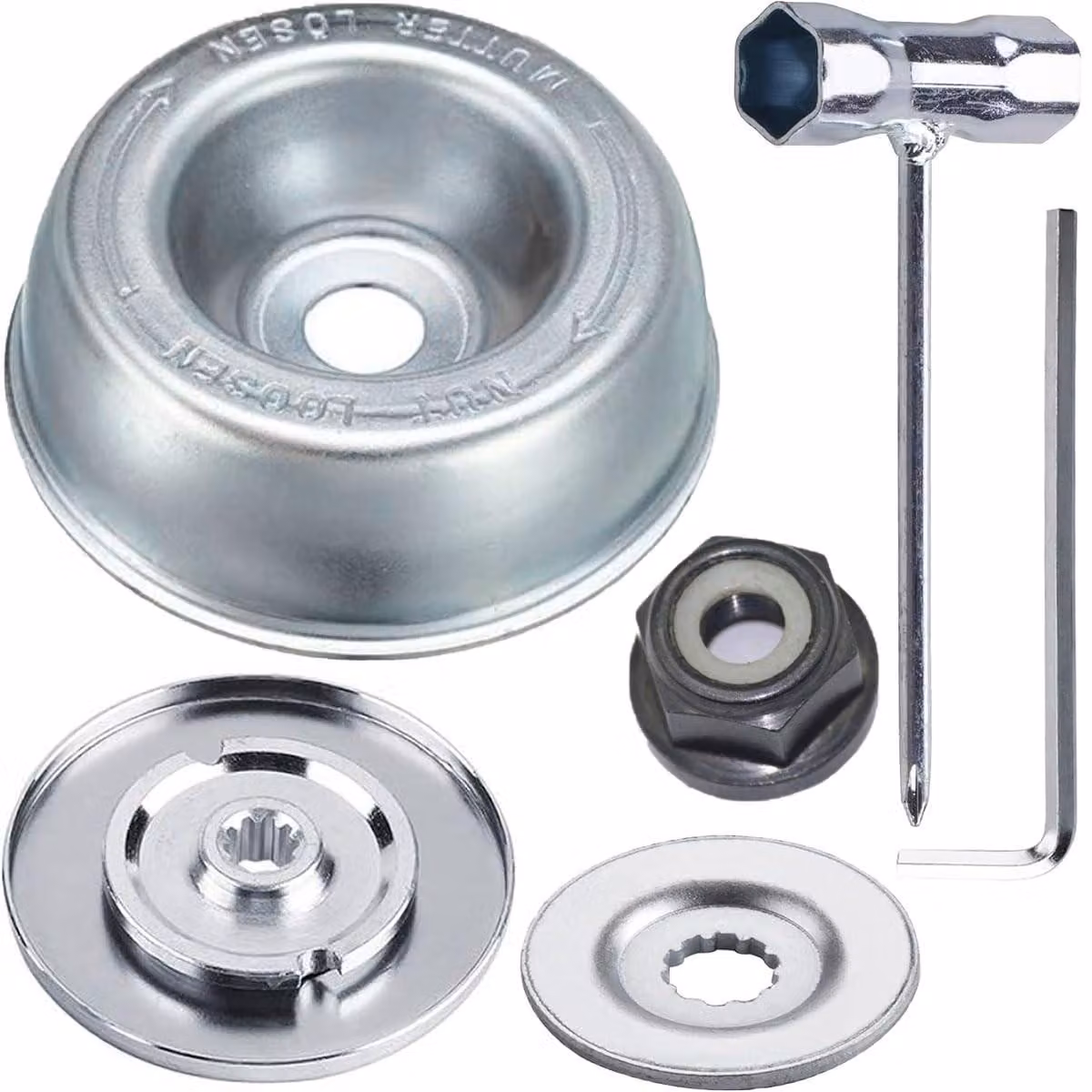 Kit adattatore per lame per macchine da giardino