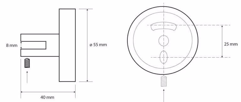 Sapho X-ROUND Vassoio portaoggetti in vetro 500 mm, cromato/vetro trasparente
