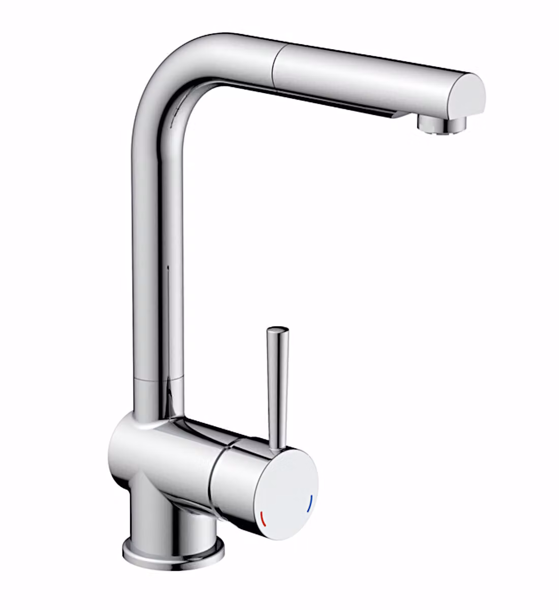 Miscelatore monocomando a bassa pressione NABER DRIVE 2 in CROMO con bocca estraibile / rubinetto