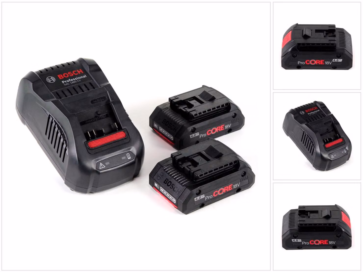 Bosch Starter Set 18V con 2x Batterie ProCORE 4.0Ah + Caricabatterie GAL 1880 CV ( 1600A016GF )