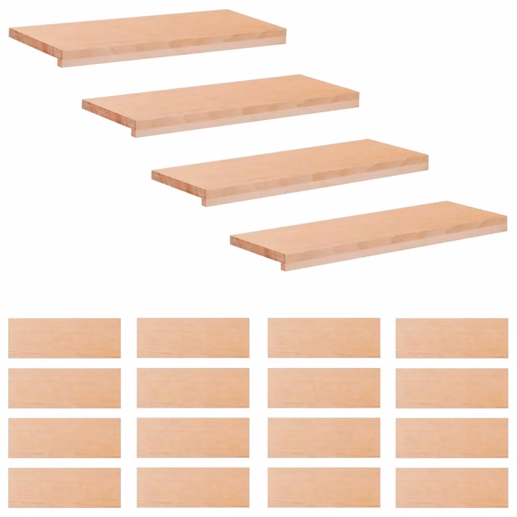 Set di 20 tappeti per scale vidaXL in legno color beige, L 70 x P 25 x H 2 cm – 2