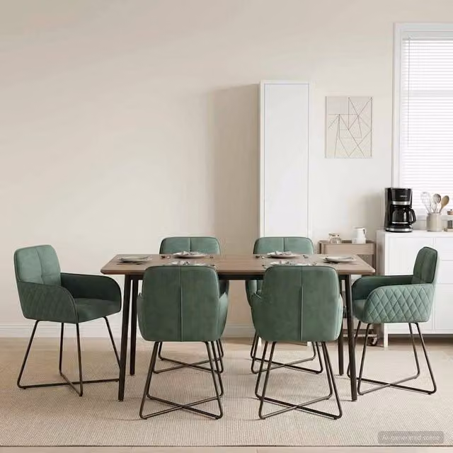 Sedie da pranzo 6 pz Velluto Verde Mare 59 x 56,5 x 86 cm 3428228