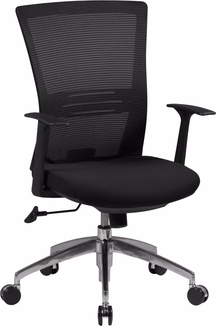 Sedia da ufficio Amstyle Baseline nera sedia da scrivania sedia executive sedia girevole con meccanismo sincronizzato e braccioli; SPM1.285