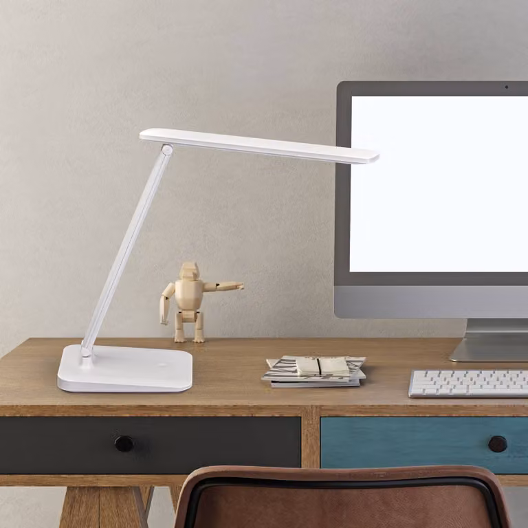 Maul Lampada da scrivania MAULsally, dimmerabile, Bianco / Opale, Studio / Ufficio, Plastica, Lampada da tavolo LED
