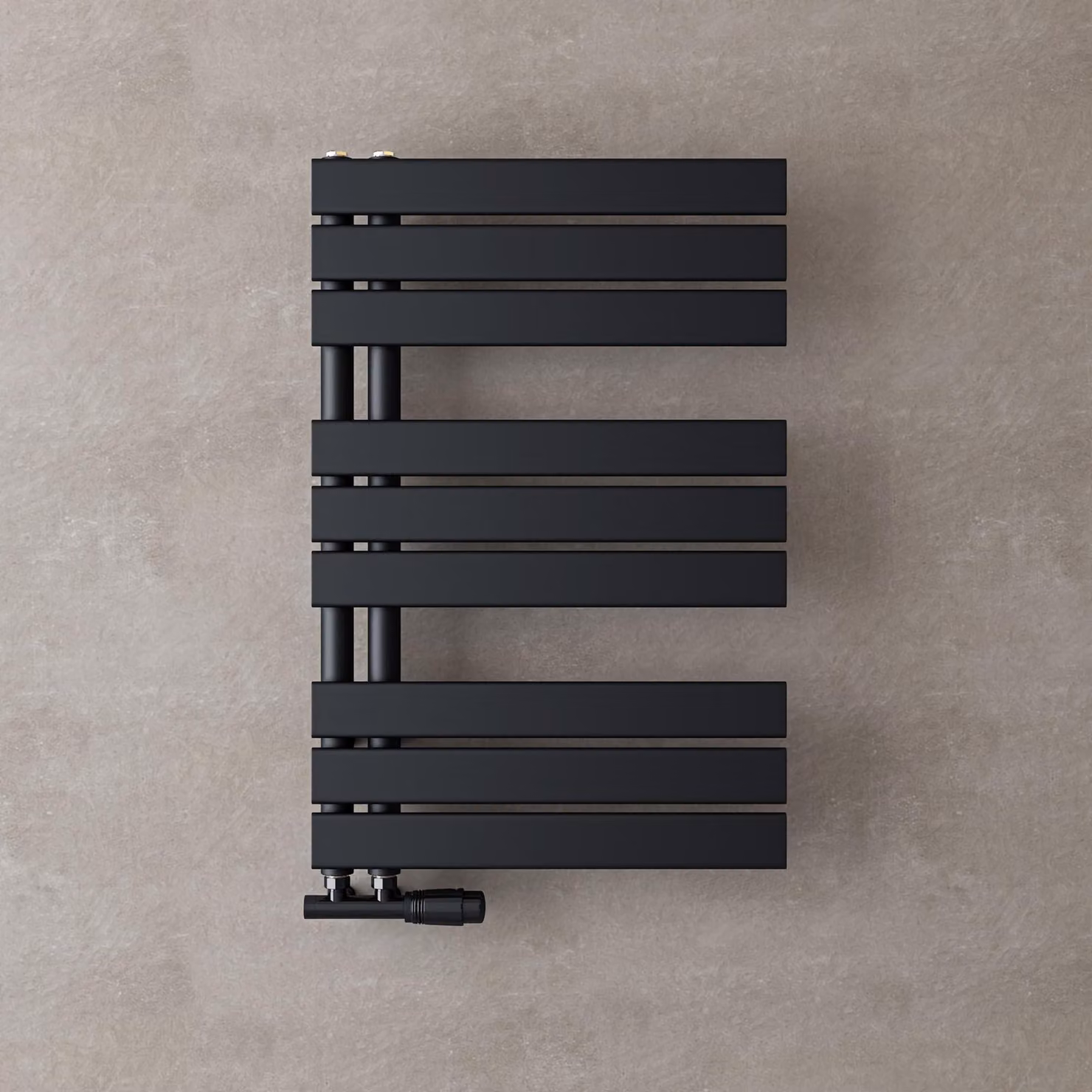 doporro Radiatore da Bagno 76x50cm, Radiatore Piatto Termoarredo da Bagno Riscaldamento Elettrico o da Acqua Calda FN Portasciugamani in Acciaio, Antracite