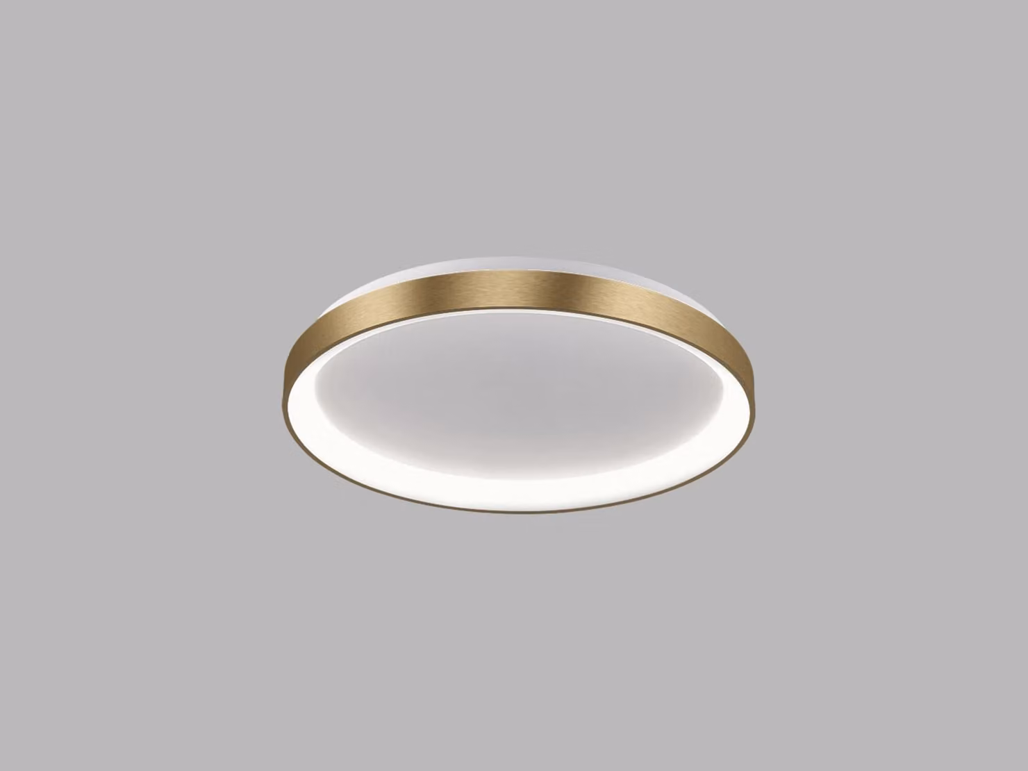Apparecchio per soffitto BELLA SLIM CRI90 dimmerabile, Variante: oro, Ø 580 mm, 48 W, 3000/4000 K, TRIAC