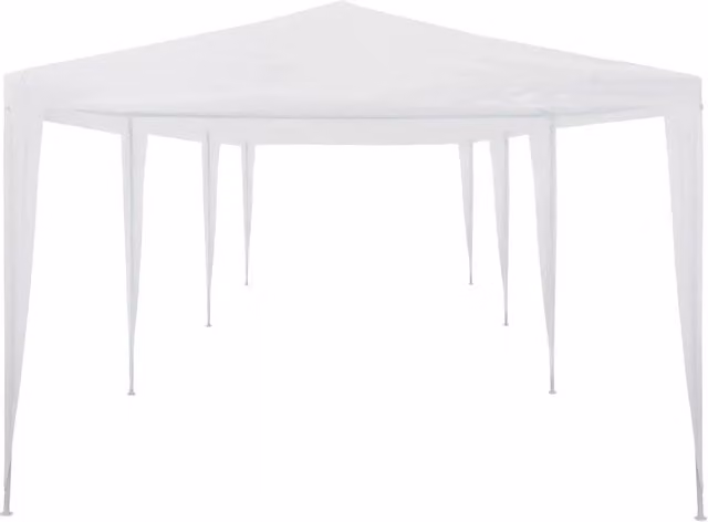 Tenda Gazebo per Feste in PE Bianca con Struttura in Acciaio e Plastica L: 9 m, P: 3 m