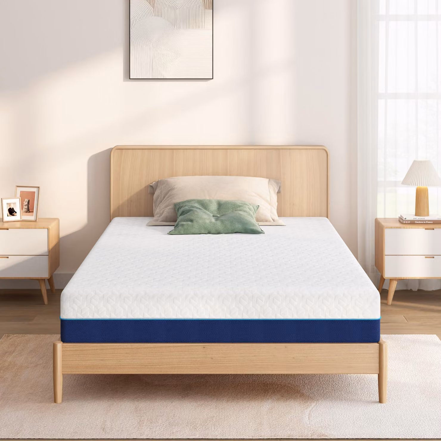 Materassi 90x200 cm, altezza 20 cm, in gel e schiuma fredda, livello di supporto H3/H4, ergonomici, arrotolabili