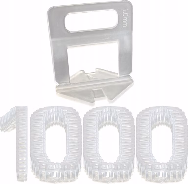 Sistema di livellamento per piastrelle set di clip e cunei 1mm 1000 pezzi set di posa