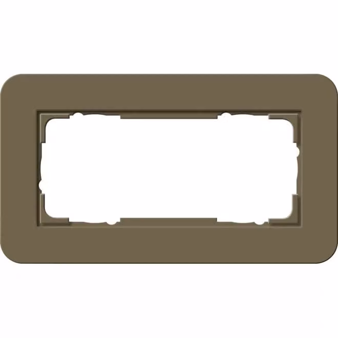 Gira 1002426 Cornice di copertura 2f senza interruttori Gira E3 Umbra/Antracite