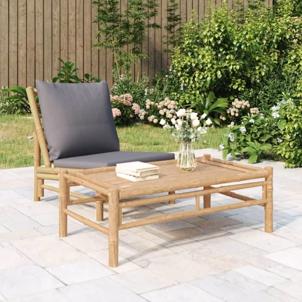 Maison Exclusive - Tavolino da giardino in bambù, 100x55x33 cm