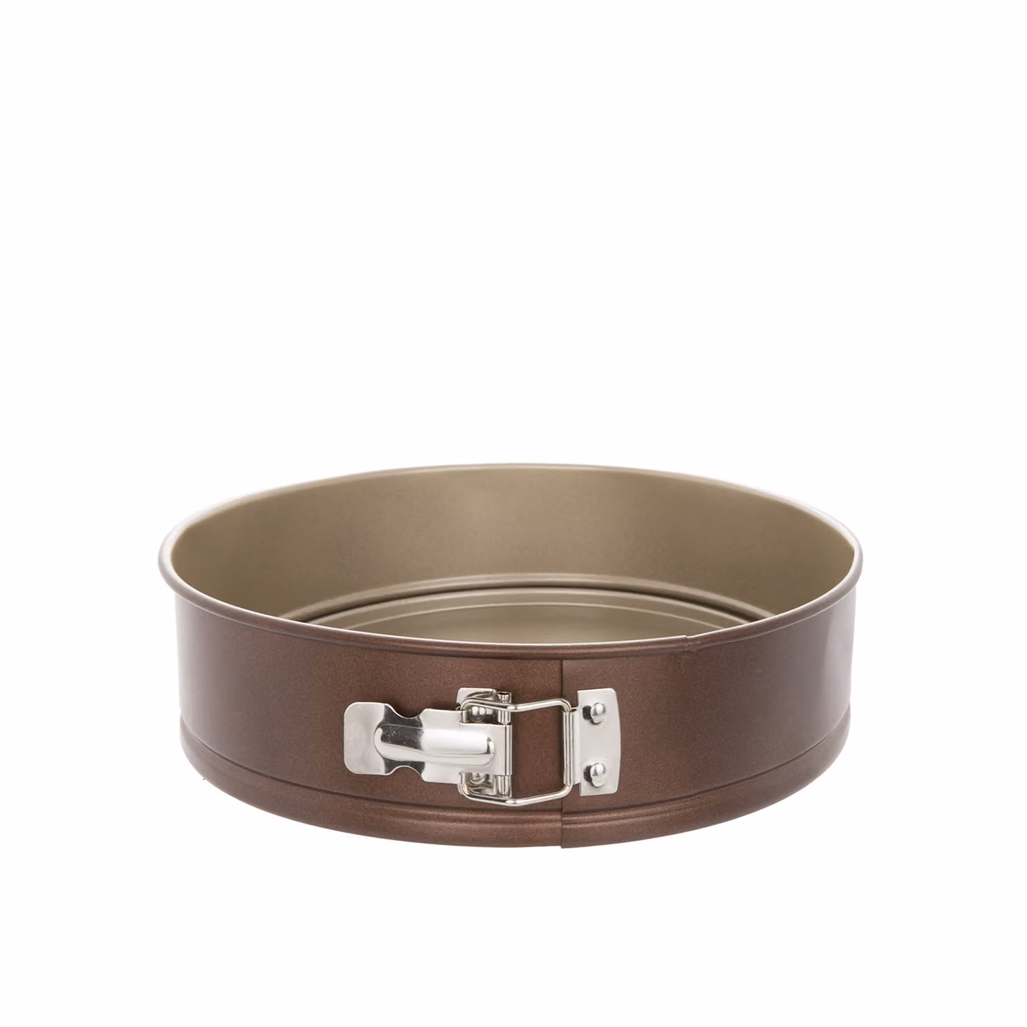 Tortiera a cerniera rotonda KASANOVA in acciaio al carbonio con rivestimento antiaderente ceramico, colore beige e bronzo, Diametro: 26 cm – 2