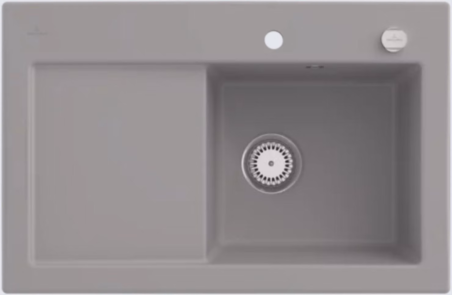 Lavello Villeroy&Boch, lavello da cucina Subway 45 Fossil 780x510 mm, larghezza mobile sottolavello 45 cm