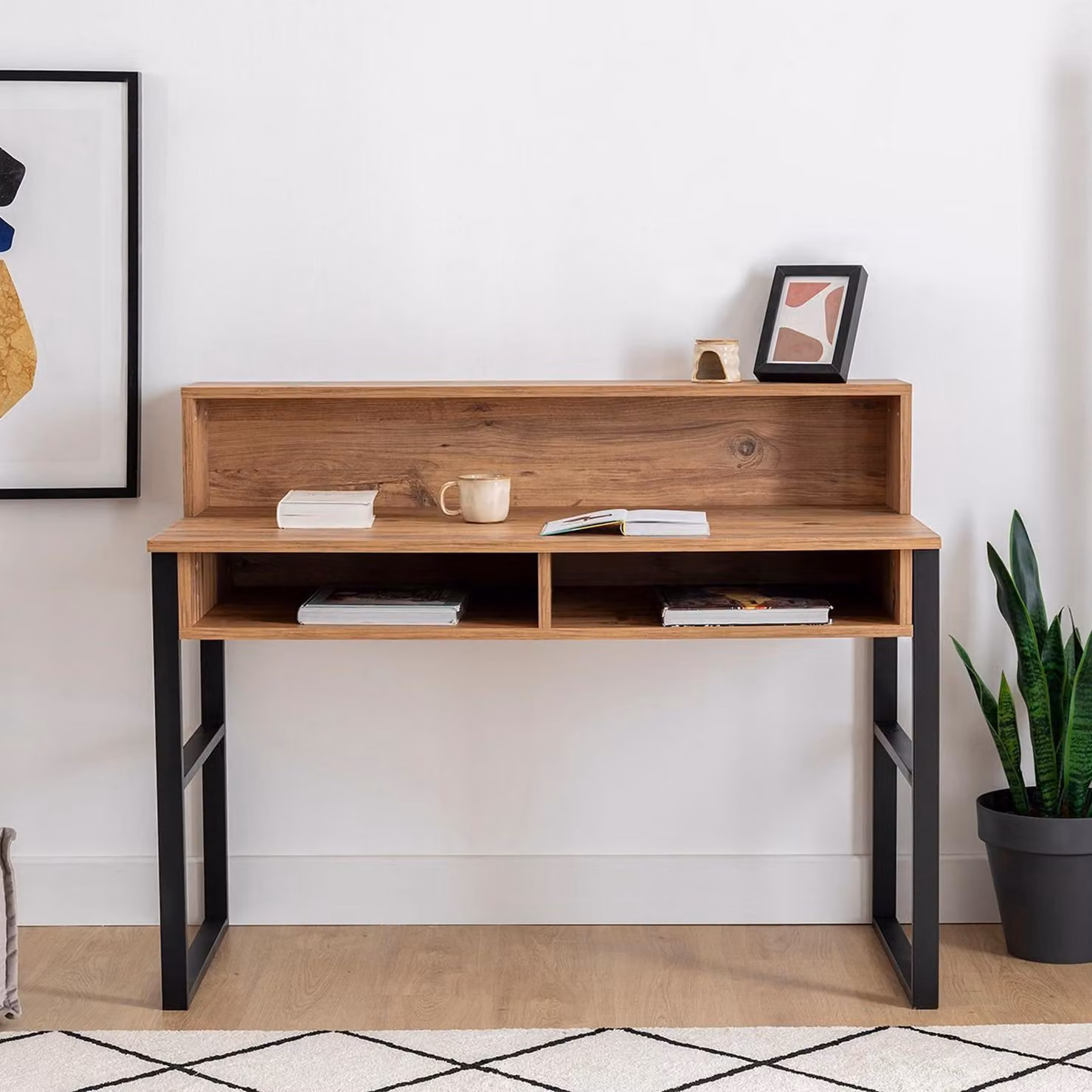Tramonti - Scrivania, 120x55x96h cm Marrone Noce, 4 Ripiani