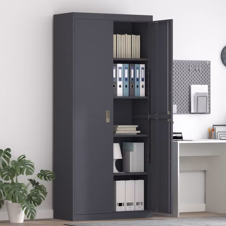 vidaXL Armadio Antracite 90 x 40 x 200 cm Acciaio