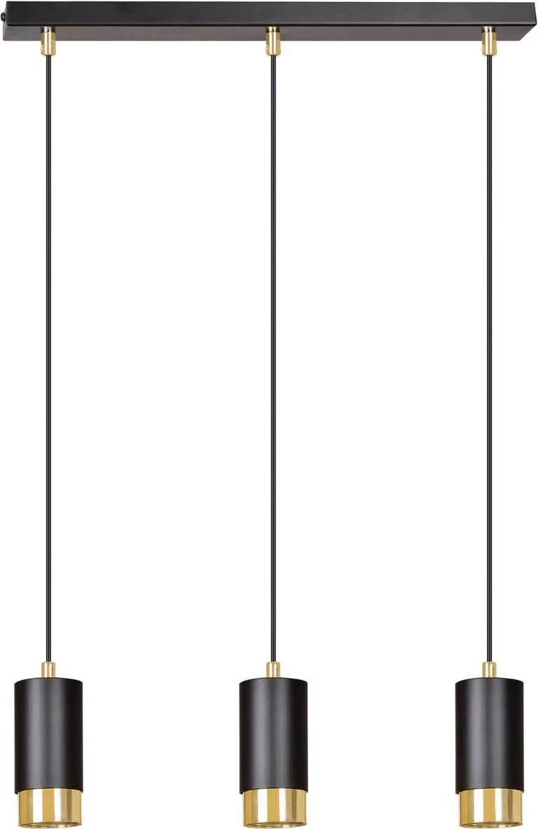 Lampadario Emibig 3xGU10 30W FUMIKO 3 BL/GOLD 817/3