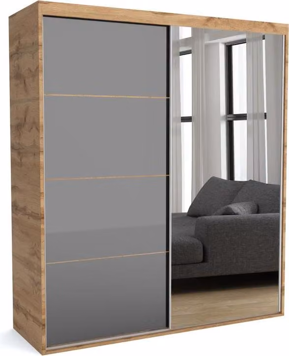 Tappeto FURNLUX C Grigio e Marrone 170cm / Colore principale: Grigio / Dimensioni: 170 x 60 x 205 cm