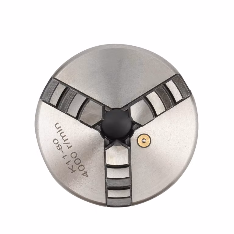 Mandrino per tornio, opzioni a 3 e 4 griffe, elevato numero di giri per una lavorazione precisa, 3 griffe-80 mm