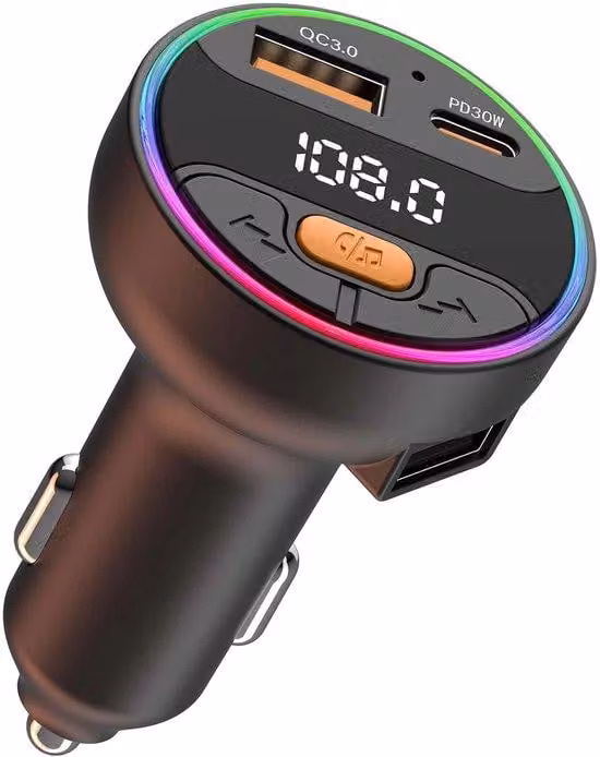 Adattatore Bluetooth-FM con trasmissione automatica, funzione vivavoce wireless