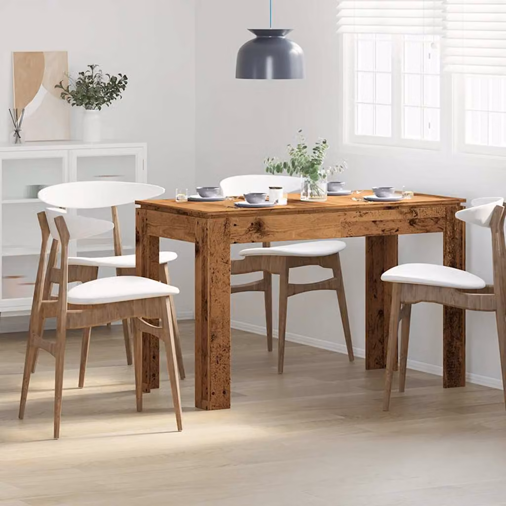vidaXL Tavolo da Pranzo Rettangolare in Legno Antico Marrone L: 120 cm, P: 60 cm, H: 76 cm
