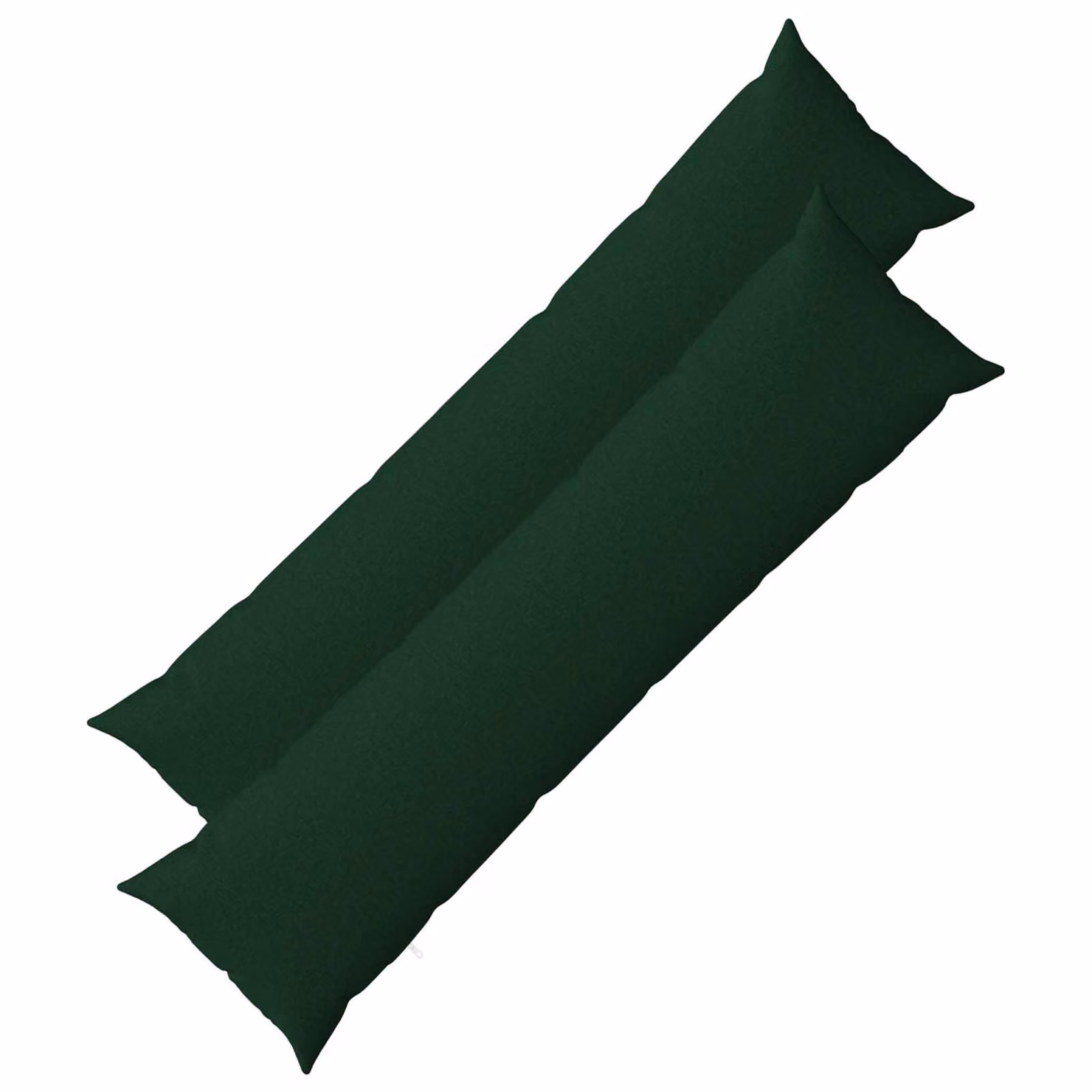 Set di 2 cuscini vidaXL HEERLEN in tessuto verde, lavabili e con rivestimento rimovibile, L 145 x P 40 x H 40 cm