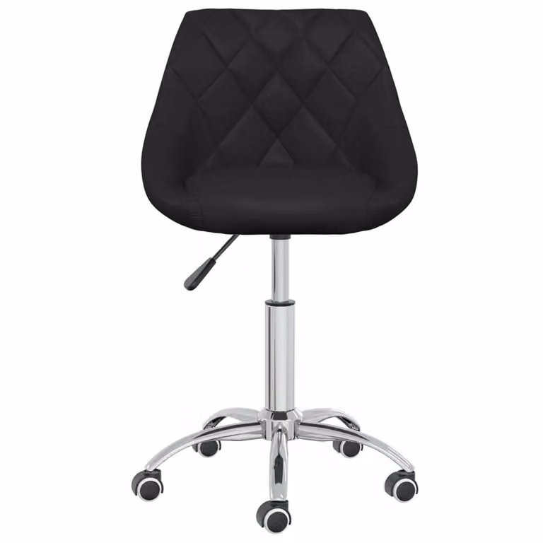 vidaXL Sedia da pranzo girevole in Pelle finta nera