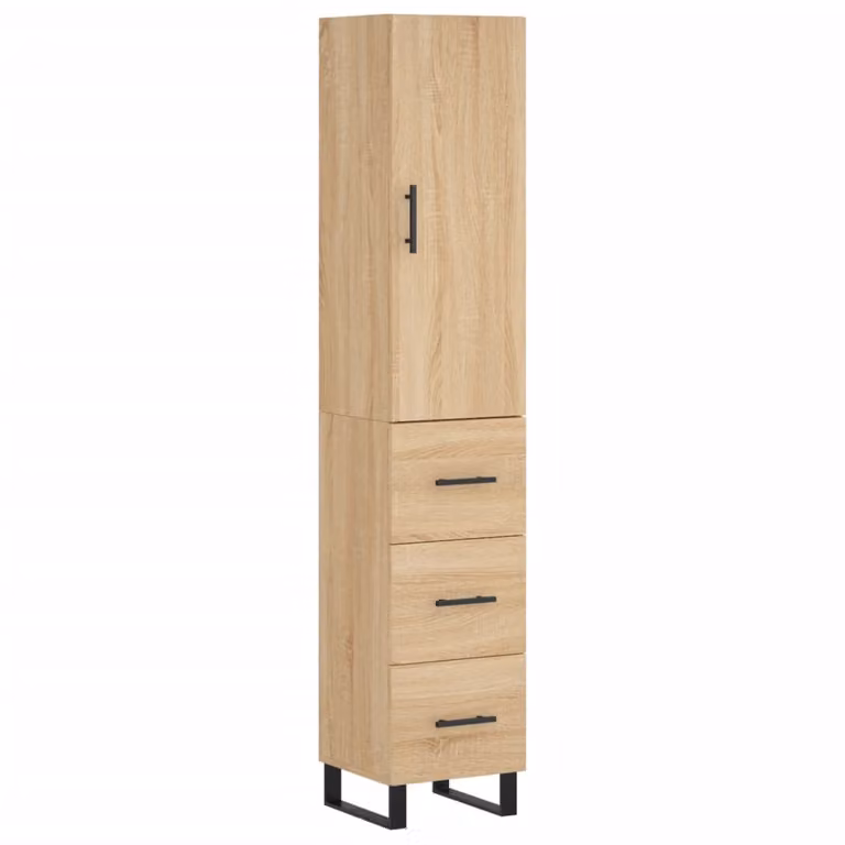 Credenza Rovere Sonoma 34,5x34x180 cm in Legno Multistrato