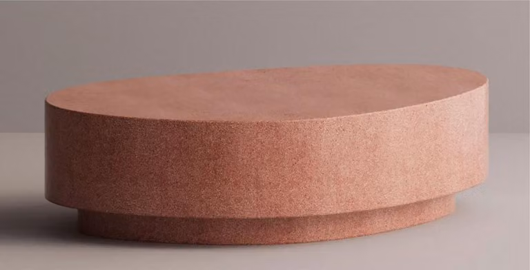 Casa Padrino Tavolino in cemento rosso 142 cm - Mobili Soggiorno e Giardino