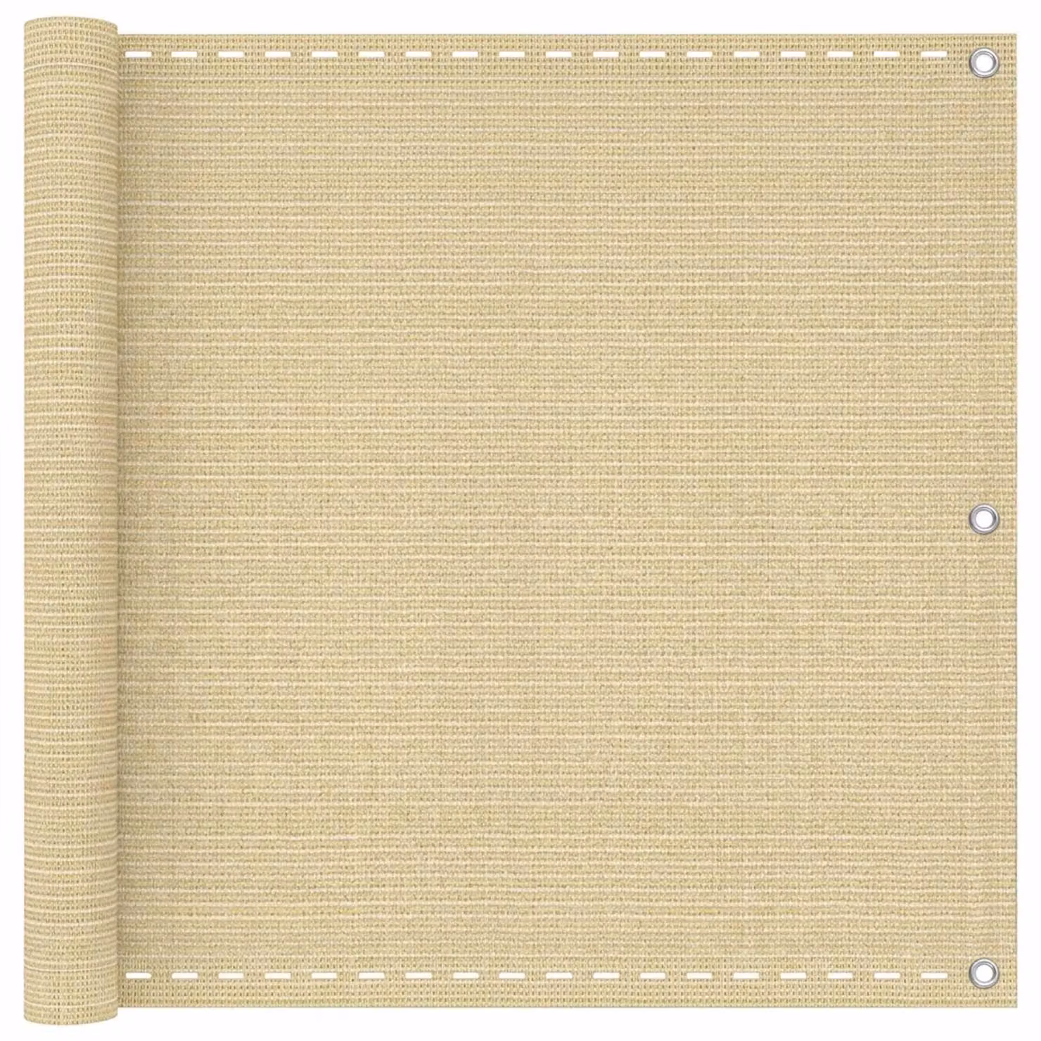 Tenda per balcone, color beige, 90 x 1200 cm, realizzata in HDPE e alluminio