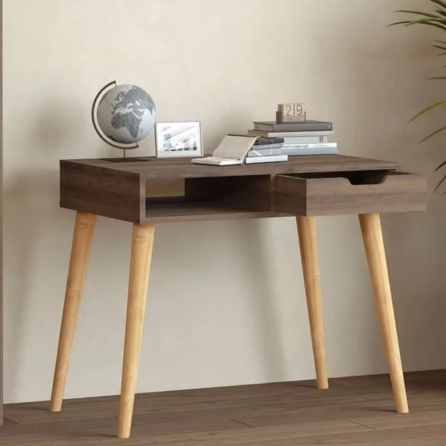Consolle Santerno con un vano, Marrone Noce, L 90 cm x P 60 cm x H 80 cm