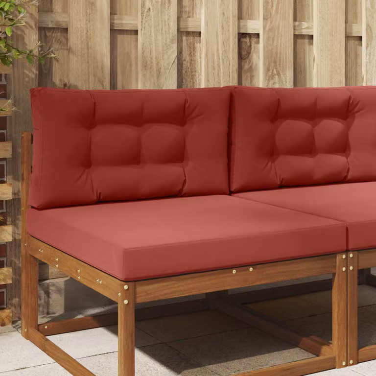 vidaXL Cuscino per divano da esterno moderno in poliestere rosso, L/P/H: 80 x 80 x 8 cm