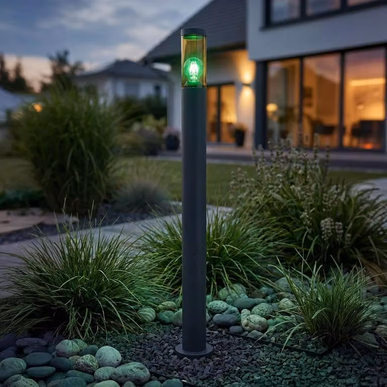 Lampada da terra LED RGB, fumé, antracite, H 110 cm
