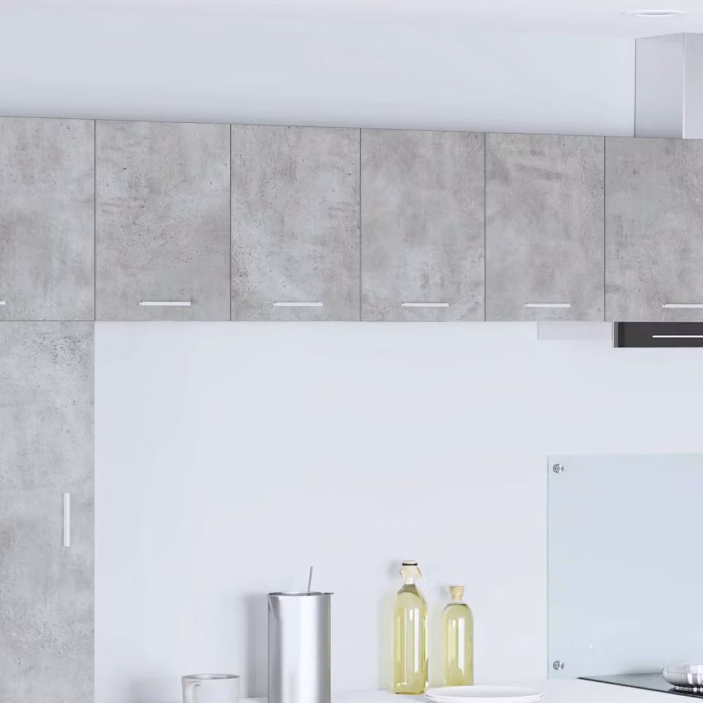 Set di 2 pensili da cucina moderni vidaXL in MDF Grigio e Bianco