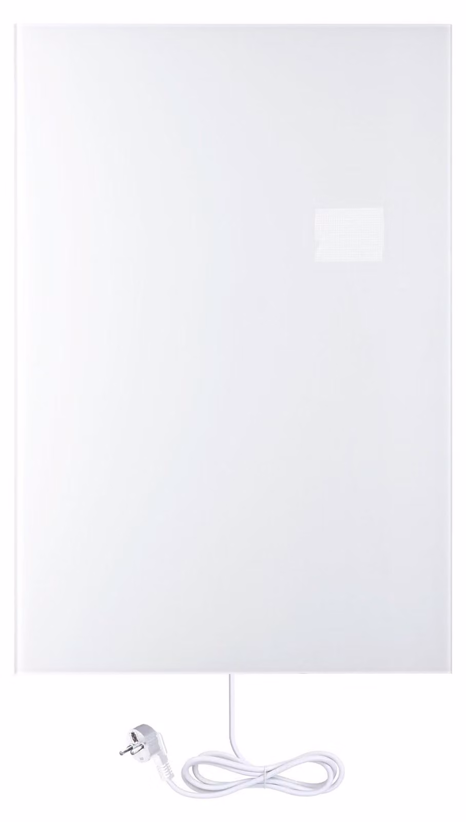 Pannello radiante a infrarossi elettrico da 600 W - Vetroceramica bianca - Pannello riscaldante a parete per bagno