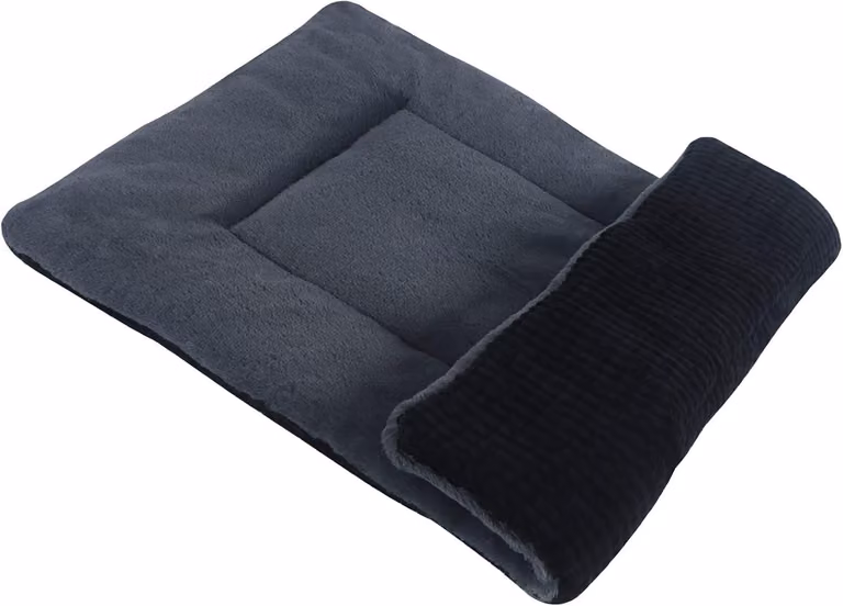 Cuccia per cani e gatti, 106 x 71 cm, con cuscino morbido, colore nero, lavabile in lavatrice
