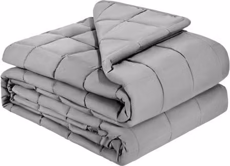 Coperta Ponderata VEVOR King Size Grigia con Perle di Vetro Traspirante per Adulti L: 223,5 cm x P: 264 cm, ca. 9,2 kg