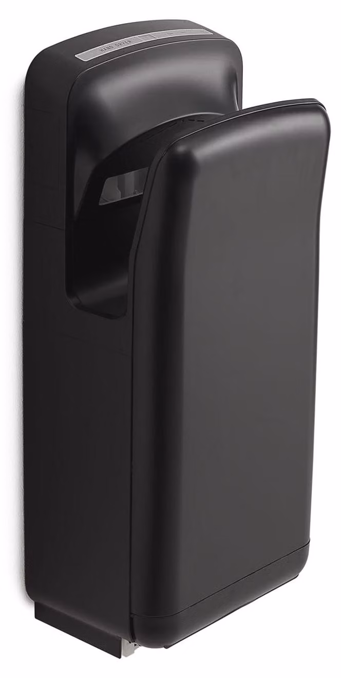 Asciugamani elettrico nero matt con fotocellula | Meltemi
