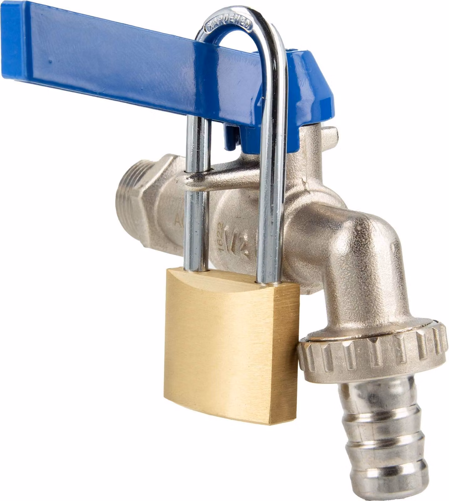 valvola di scarico a sfera tecuro da 1/2 pollice, con dispositivo di chiusura, lucchetto e nastro di tenuta in PTFE