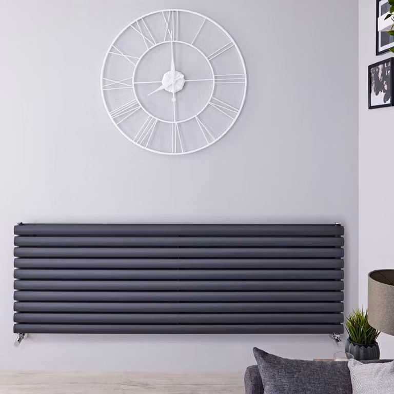 Radiatore di Design Orizzontale - Pannello Doppio - 590mm x 1600mm - Antracite - Revive