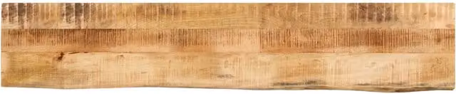 Piano Tavolo 180x30x3,8 cm Bordi Vivi Legno di Mango Grezzo 370389