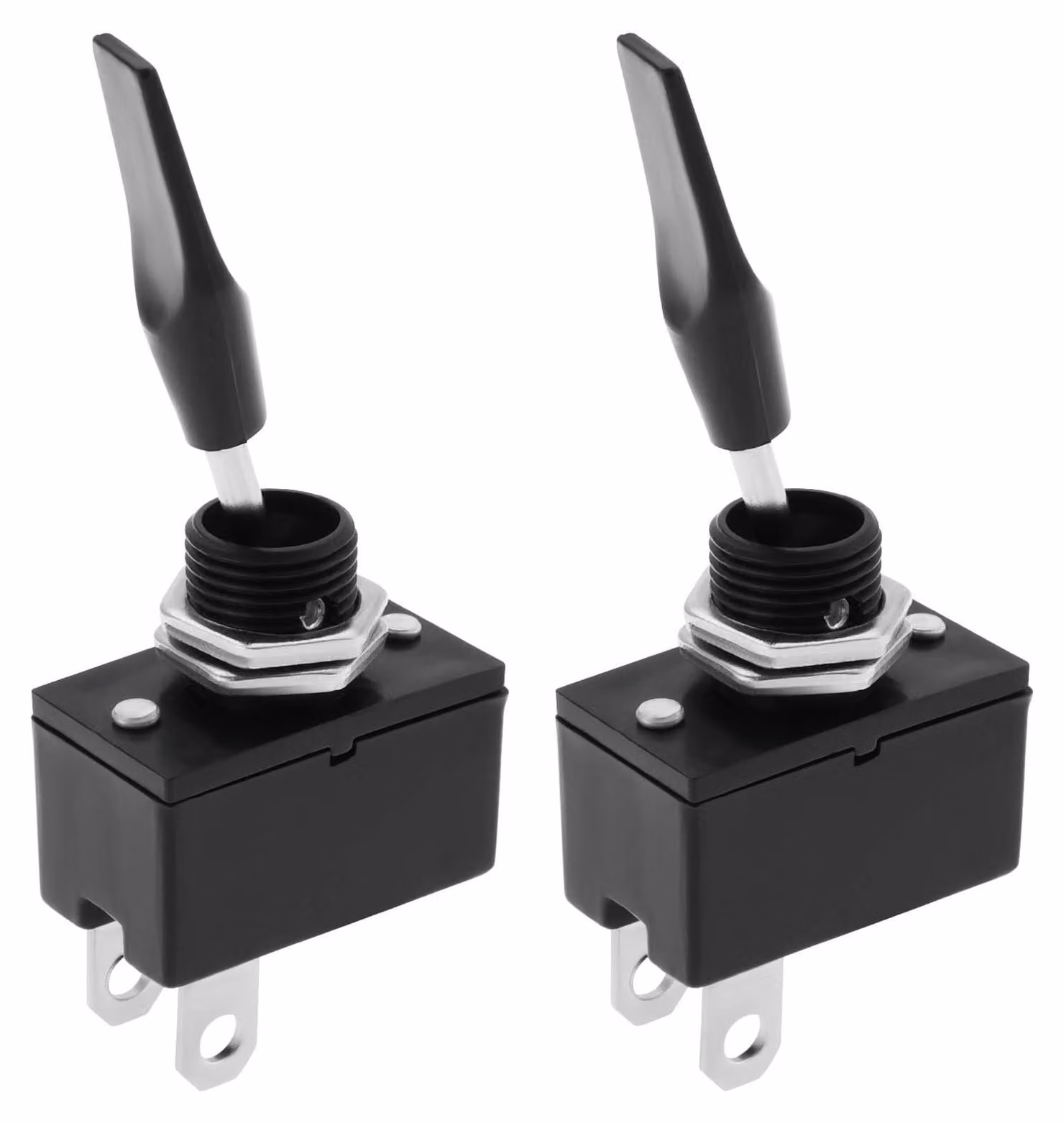 Confezione da 2 interruttori a levetta momentanei, a 2 pin, da 12V/24V, per auto