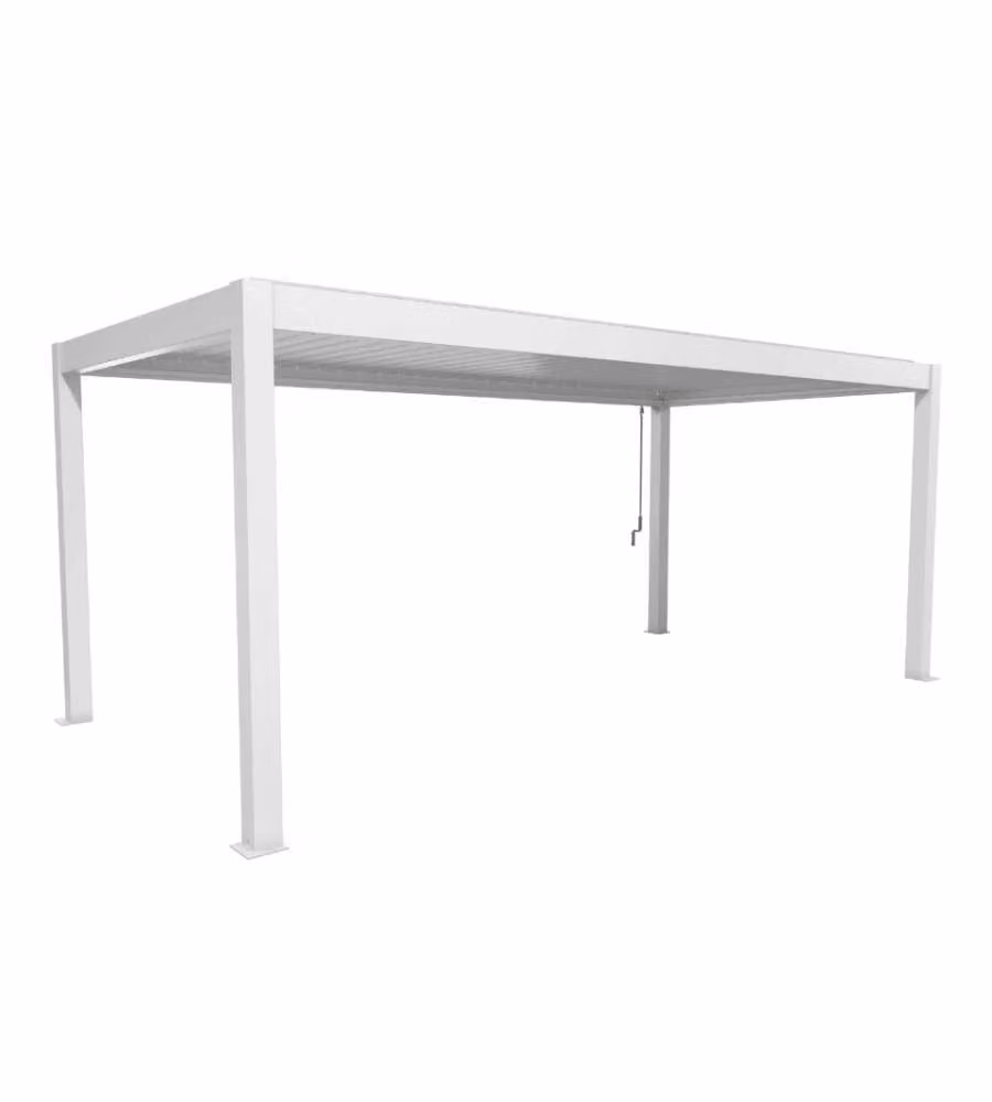 Biohort Pergola Bioclimatica 6x3 m Acciaio Bianco per Giardino e Terrazzo