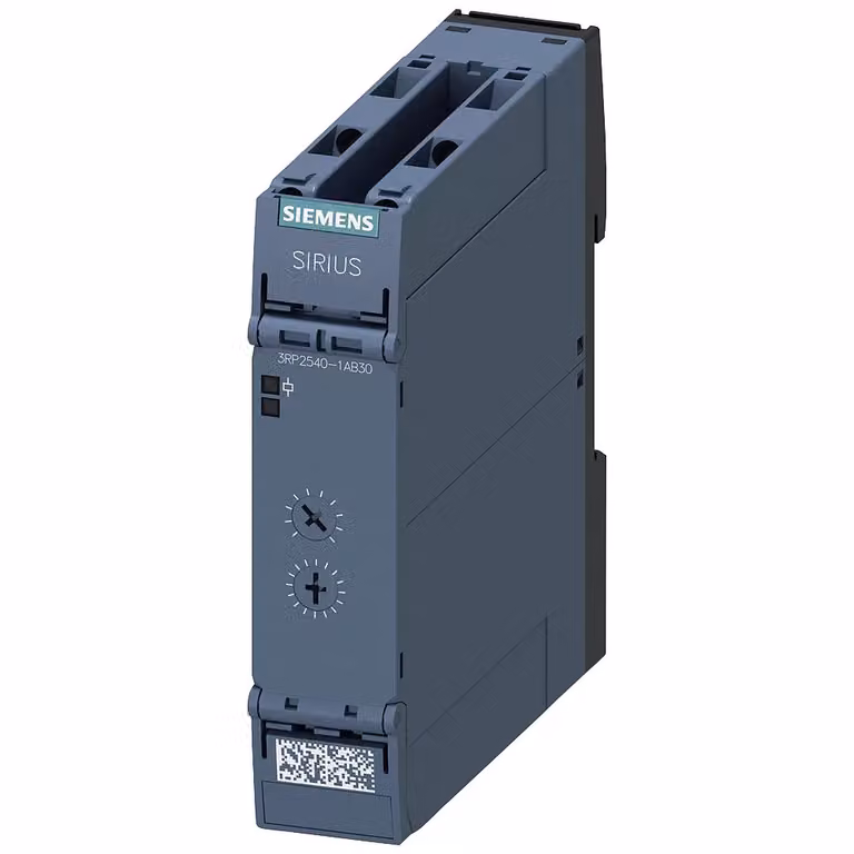 Relè temporizzato Siemens, con ritardo al rilascio, 24 V CA/CC, 1 W, 7 intervalli di tempo 0,05-600 s, 3RP25401AB30