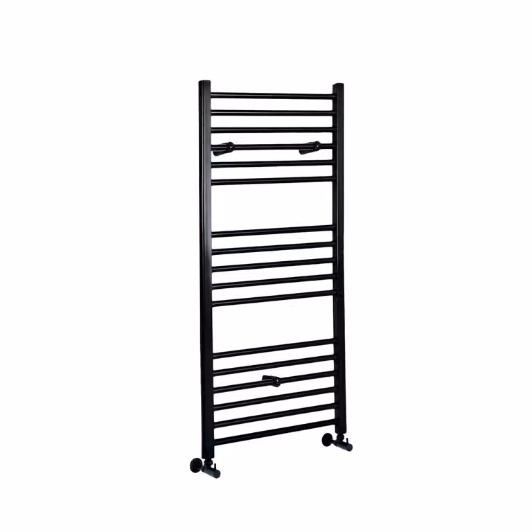 Scaldasalviette Piatto Nero - Termoarredo Bagno - 1200 x 600mm - 550W - Nox